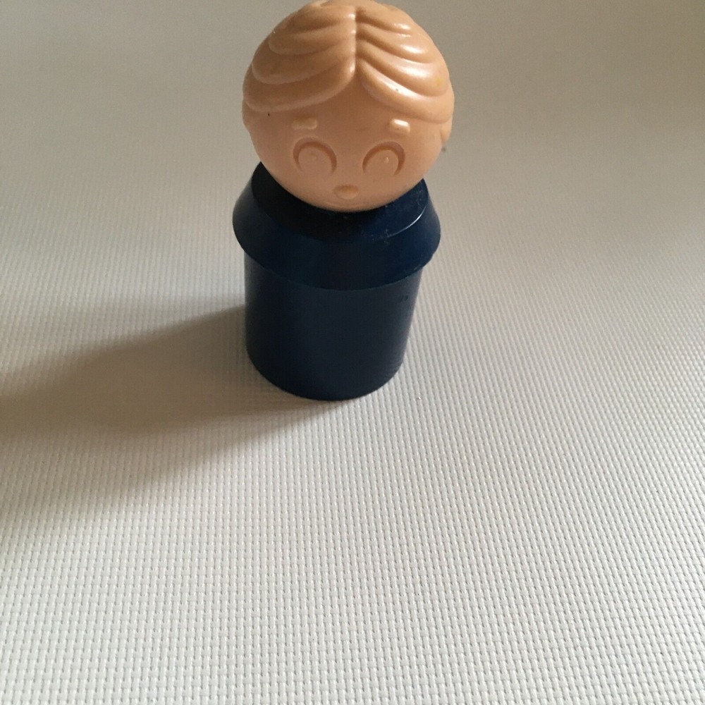 Teacher School Bus Toy TupperToys Tupperware Vintage 1980s Blue/Navy 1955-9